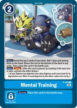 Mental Training (Blast Ace Box Topper) — Digimon Promotion Cards