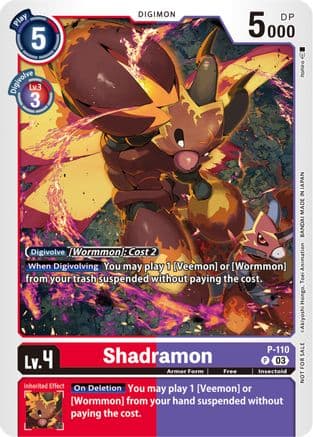 Shadramon - P-110 (3rd Anniversary Survey Pack) — Digimon Promotion Cards