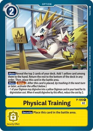 Physical Training (Blast Ace Box Topper) — Digimon Promotion Cards