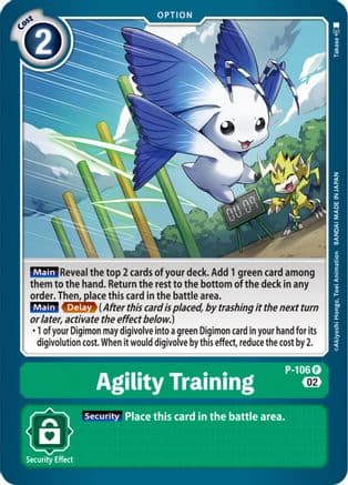 Agility Training (Blast Ace Box Topper) — Digimon Promotion Cards Digimon Card Game card by Takase