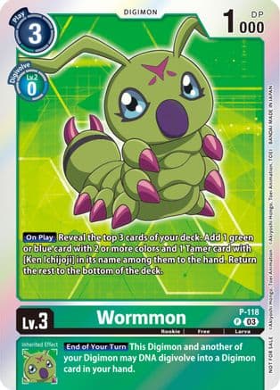 Wormmon - P-118 (Tamer Party Pack -The Beginning- Ver. 2.0) — Digimon Promotion Cards