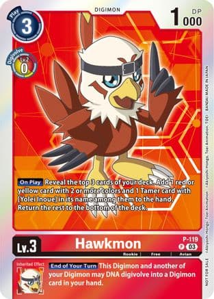 Hawkmon - P-119 (Tamer Party Pack -The Beginning- Ver. 2.0) — Digimon Promotion Cards