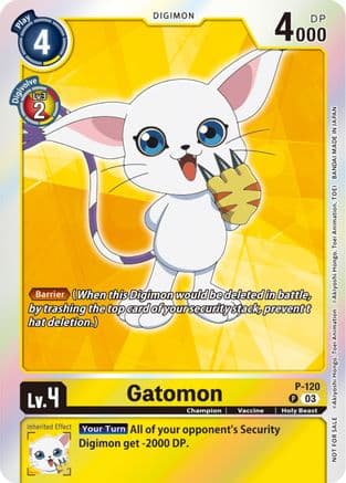 Gatomon - P-120 (Tamer Party Pack -The Beginning- Ver. 2.0) — Digimon Promotion Cards