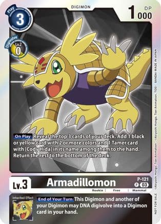 Armadillomon - P-121 (Tamer Party Pack -The Beginning- Ver. 2.0) — Digimon Promotion Cards