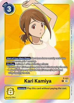 Kari Kamiya - P-127 (Tamer Party Pack -The Beginning- Ver. 2.0) — Digimon Promotion Cards