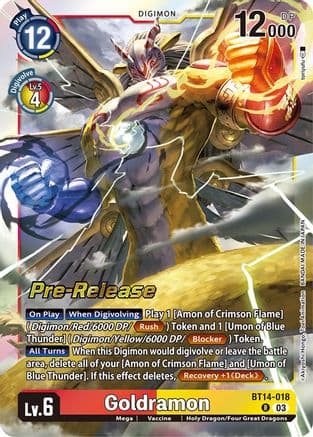 Goldramon — Blast Ace Pre-Release Cards
