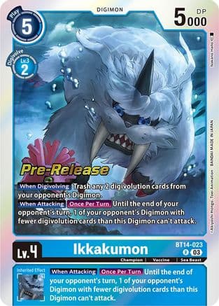 Ikkakumon — Blast Ace Pre-Release Cards Digimon Card Game card by Akiyoshi Hongo, Toei Animation