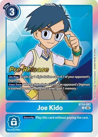 Joe Kido — Blast Ace Pre-Release Cards Digimon Card Game card by Akiyoshi Hongo, Toei Animation