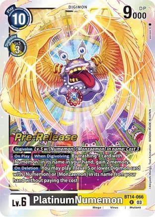 PlatinumNumemon — Blast Ace Pre-Release Cards Digimon Card Game card by Akiyoshi Hongo, Toei Animation