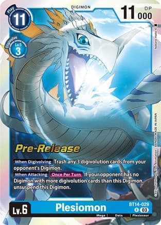 Plesiomon — Blast Ace Pre-Release Cards Digimon Card Game card by Nakano Haito