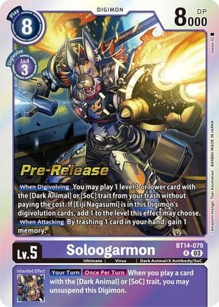 Soloogarmon — Blast Ace Pre-Release Cards