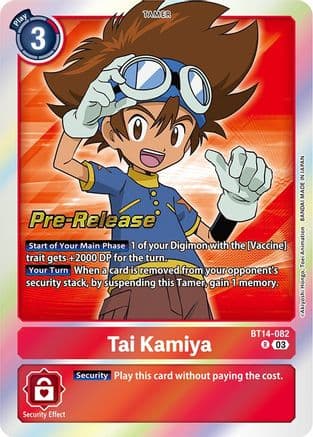 Tai Kamiya — Blast Ace Pre-Release Cards
