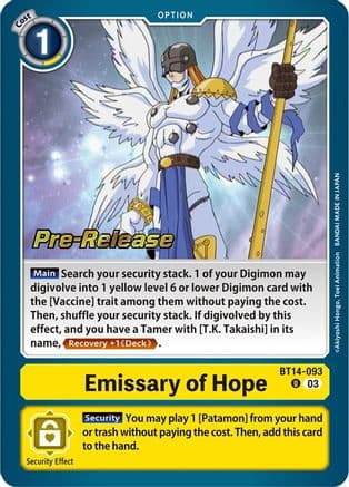 Emissary of Hope — Digimon Card Game card