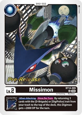 Missimon — Blast Ace Pre-Release Cards Digimon Card Game card by Toshi Animation