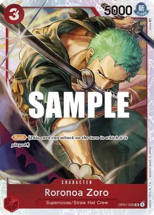 Roronoa Zoro - OP01-025 (Ultra Deck: The Three Captains) — One Piece Promotion Cards