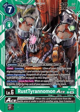 RustTyrannomon ACE - P-113 (3rd Anniversary Survey Pack) — Digimon Promotion Cards