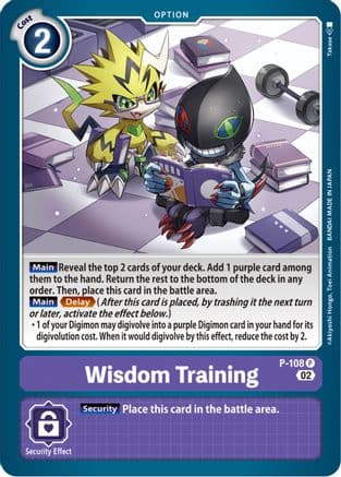 Wisdom Training (Blast Ace Box Topper) — Digimon Promotion Cards