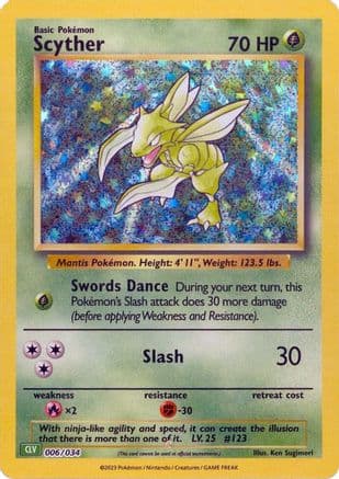 Scyther — Trading Card Game Classic Pokémon TCG card by Narumi Sato