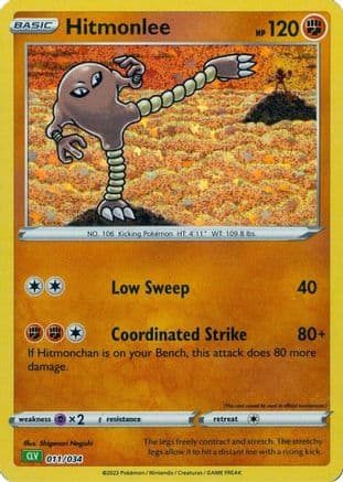 Hitmonlee — Trading Card Game Classic Pokémon TCG card by Shigenori Negishi