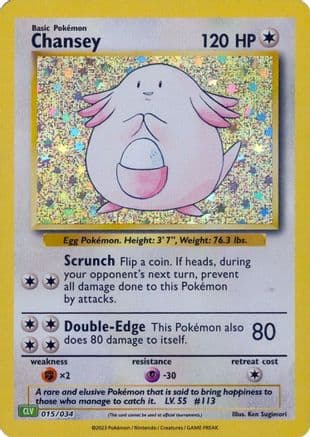 Chansey — Trading Card Game Classic Pokémon TCG card by Ken Sugimori