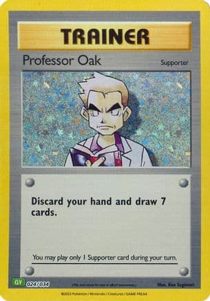 Professor Oak (CLV) — Trading Card Game Classic Pokémon TCG card by Ken Sugimori