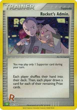 Rocket's Admin. (CLV) — Trading Card Game Classic Pokémon TCG card by Ken Sugimori