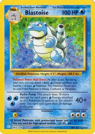Blastoise — Pokémon TCG card