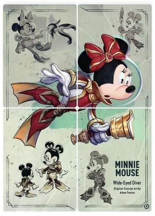 Minnie Mouse - Wide-Eyed Diver Puzzle Insert (Set of 4) — Rise of the Floodborn