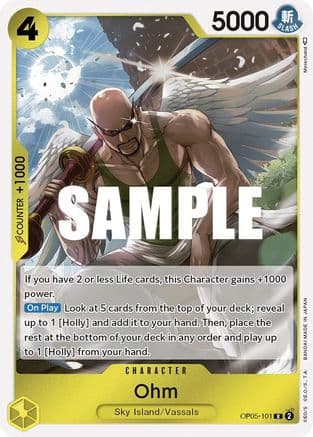 Ohm — Awakening of the New Era One Piece Card Game card by Monochrome