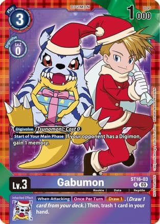 Gabumon (Winter Holiday 2023) — Digimon Card Game card