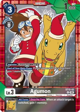 Agumon (Winter Holiday 2023) — Digimon Card Game card