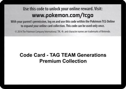 Code Card - TAG TEAM Generations Premium Collection — Miscellaneous Cards & Products