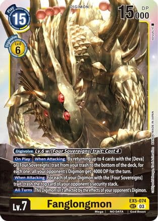 Fanglongmon (Textured) — Animal Colosseum Digimon Card Game card by Tomyu,u