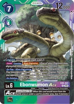 Ebonwumon ACE — Animal Colosseum Digimon Card Game card by Tomotsugu