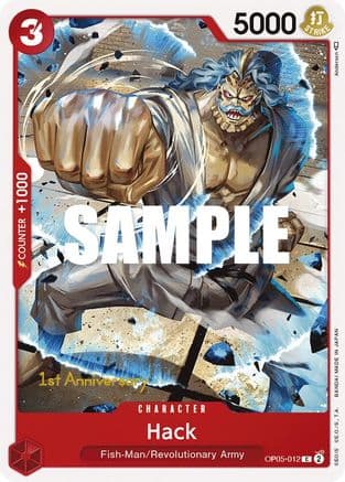 Hack — Awakening of the New Era: 1st Anniversary Tournament Cards One Piece Card Game card by Anderson