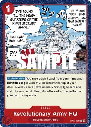 Revolutionary Army HQ — Awakening of the New Era: 1st Anniversary Tournament Cards