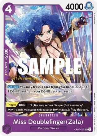Miss Doublefinger(Zala) — Awakening of the New Era: 1st Anniversary Tournament Cards