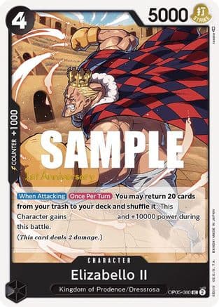 Elizabello II — Awakening of the New Era: 1st Anniversary Tournament Cards One Piece Card Game card by tasaka