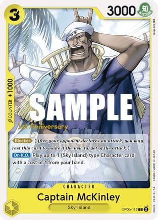Captain McKinley — Awakening of the New Era: 1st Anniversary Tournament Cards One Piece Card Game card by touge369