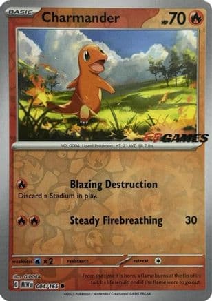 Charmander - 004/165 (EBGames Exclusive) — Pokémon TCG card