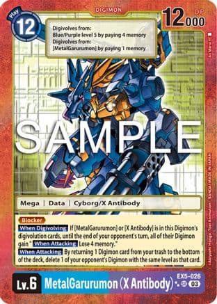 MetalGarurumon (X Antibody) (2 Star Alternate Art) — Digimon Card Game card