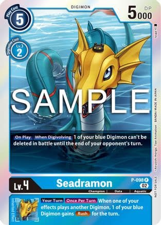 Seadramon - P-098 (Limited Card Pack Ver.2) — Digimon Promotion Cards