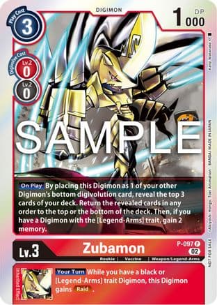 Zubamon - P-097 (Limited Card Pack Ver.2) — Digimon Promotion Cards