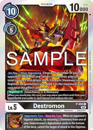Destromon - P-094 (3rd Anniversary Update Pack) — Digimon Promotion Cards