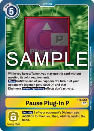Pause Plug-In P - P-095 (3rd Anniversary Update Pack) — Digimon Promotion Cards