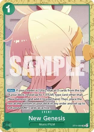 New Genesis (Starter Deck 11: Uta Deck Battle) — One Piece Promotion Cards