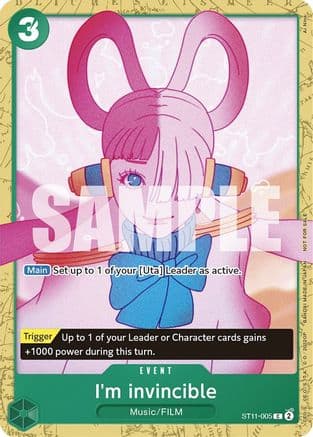 I'm invincible (Starter Deck 11: Uta Deck Battle) — One Piece Promotion Cards