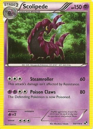 Scolipede - 54/114 (Cracked Ice Holo) — Blister Exclusives Pokémon TCG card by Masakazu Fukuda