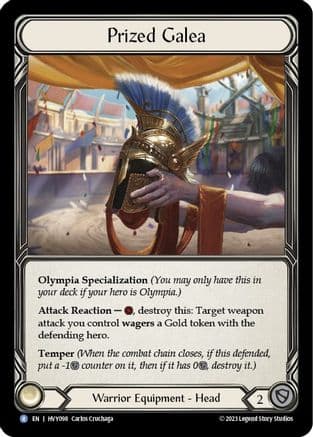Prized Galea — Heavy Hitters Flesh and Blood card by Carlos Cruchaga