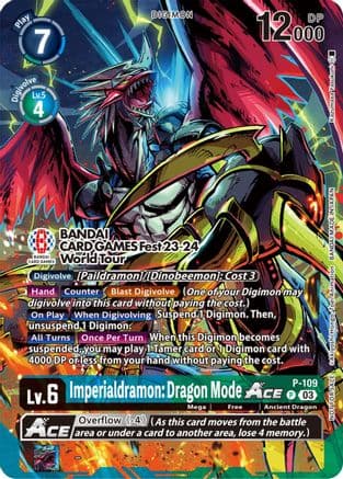 Imperialdramon: Dragon Mode ACE - P-109 (BANDAI Card Games Fest 23-24 World Tour) — Digimon Promotion Cards